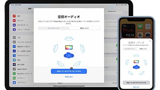 iOS 14/iPadOS 14を搭載したiPhone 7/iPad (第6世代)以降のデバイスではAirPods Proを利用して映画館のようなサラウンドサウンドが体験ができる「空間オーディオ」が利用可能に。