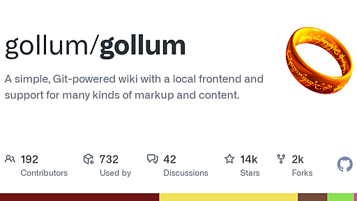 gollum/gollum: A simple, Git-powered wiki with a sweet API and local frontend.