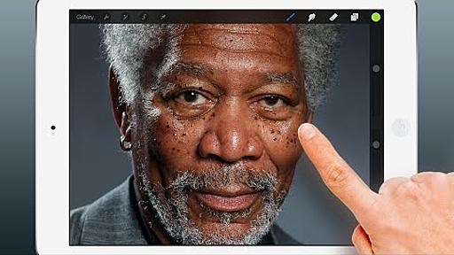 iPad Art - Morgan Freeman Finger Painting