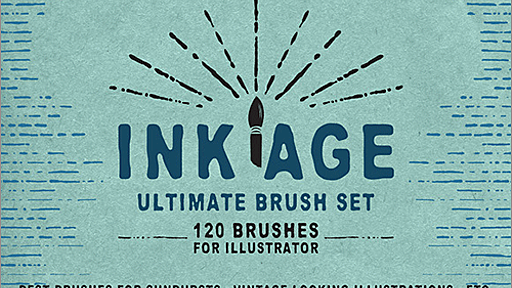 インクで描いたような手描き感が表現できるIllustratorのブラシ素材 -Ink Age Brush