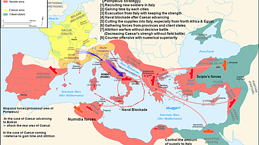 【ポンペイウスの対カエサル戦略_イタリア戦役】 : 戦史の探求