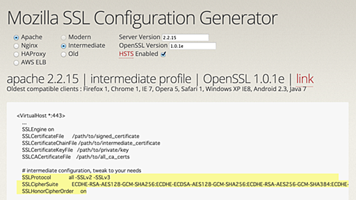 ApacheやNginxのSSL関連のおすすめ設定を生成する便利サイト - cakephperの日記(CakePHP, Laravel, PHP)