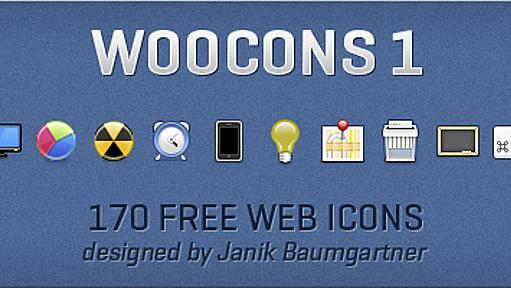 170種類のアイコンを同梱した高品質かつ実用性のあるフリーのアイコンセット「WooCons #1」などいろいろ