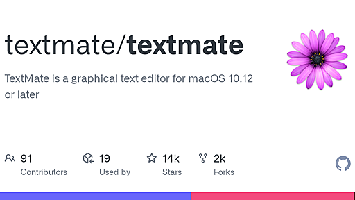 GitHub - textmate/textmate: TextMate is a graphical text editor for macOS 10.12 or later