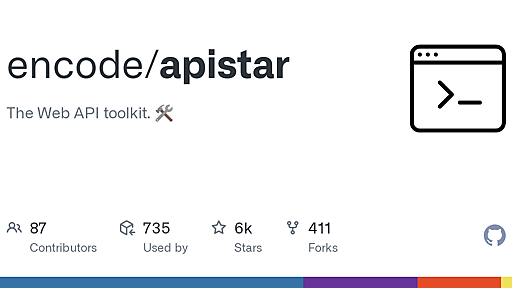 GitHub - encode/apistar: The Web API toolkit. 🛠