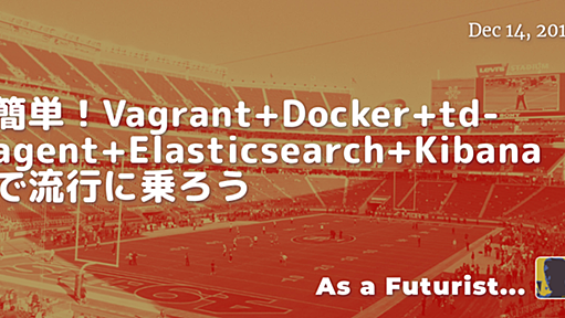 簡単！Vagrant+Docker+td-agent+Elasticsearch+Kibanaで流行に乗ろう - As a Futurist...