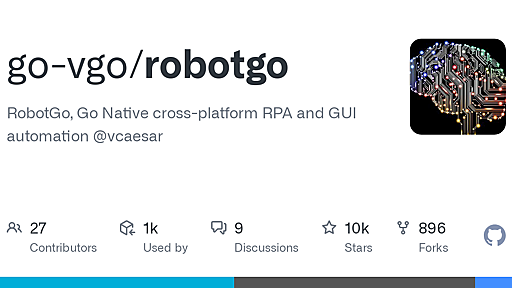 GitHub - go-vgo/robotgo: RobotGo, Go Native cross-platform RPA and GUI automation @vcaesar