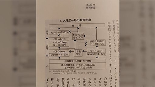 シンガポールの教育ではエリートを効率よく養成できる一方で、受験戦争を勝ち抜いた者とそうでない者との間に溝を作るらしい