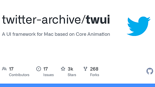 GitHub - twitter-archive/twui: A UI framework for Mac based on Core Animation