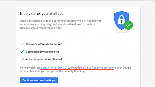 「Google Drive」、無料ストレージ2GBをプレゼント中ーー「セキュリティ診断」完了で | ゴリミー