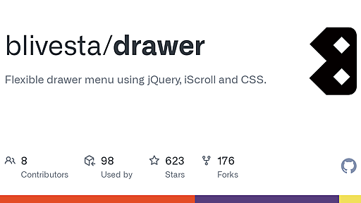 GitHub - blivesta/drawer: Flexible drawer menu using jQuery, iScroll and CSS.