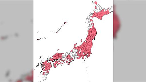 【地震】「2000年以降に震度5弱以上を観測した地域の地図」を作ってみたらいろいろと興味深かった「岐阜県最強説」