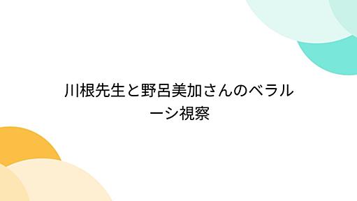 川根先生と野呂美加さんのベラルーシ視察