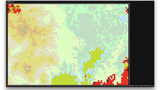 アメッシュをターミナルに表示して、ついでに雨降ってたらSlackでおしえてくれるところまで、Goでやったことのまとめ - DRYな備忘録