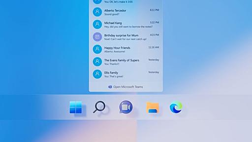 Windows 11ではタスクバーが下部固定。タイムラインや壁紙同期は廃止、Cortanaは後退