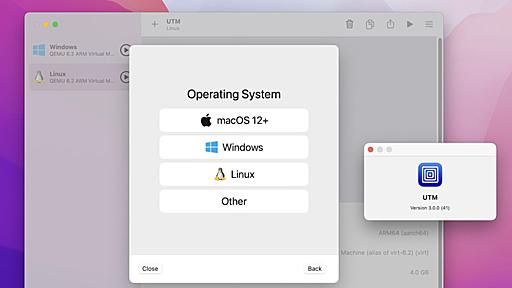 QEMUに加えAppleのVirtualizationフレームワークをサポートしApple Silicon MacでmacOSやLinuxの仮想化が可能になった「UTM v3.0.0」のBeta版がリリース。