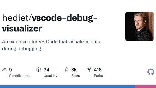 GitHub - hediet/vscode-debug-visualizer: An extension for VS Code that visualizes data during debugging.