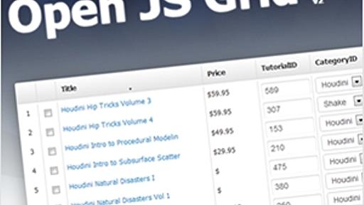 リッチなテーブルを実装する為のjQueryプラグイン・Open JS Grid