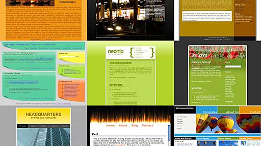 無料で200個以上のウェブサイトテンプレートを配布する「OpenDesigns.org」 - GIGAZINE