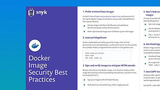 Docker のセキュリティに関するベストプラクティス 10 項目 | Dockerのベストプラクティス | Snyk