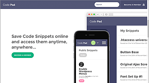 CSS, jQueryからPython, Rubyまで、制作者の困ったを解決するコードのスニペットを共有する無料サービス -Code Pad