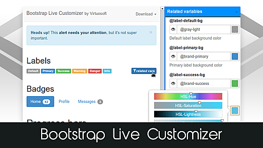 Bootstrap Live Customizer