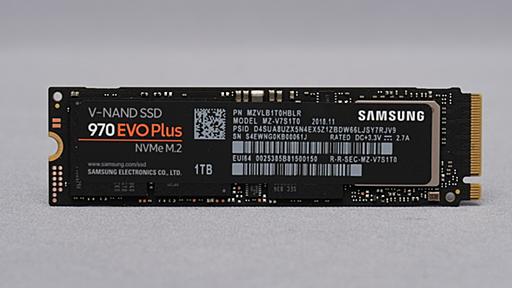 【レビュー】 Samsung、前モデルから50%以上高速化したM.2 SSD「970 EVO Plus」