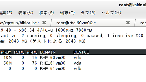 cgroupsによるIO帯域の制限 - めもめも