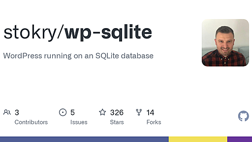 GitHub - stokry/wp-sqlite: WordPress running on an SQLite database