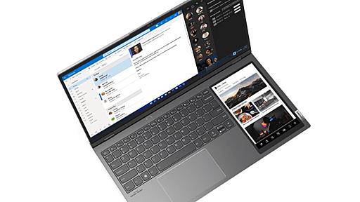 キーボード横にタブレットのようなサブ画面　Lenovoが21:10の横長ノートPC「ThinkBook Plus Gen3」公開