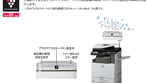 シャープが遂にプリンターにプラズマクラスター搭載ｗｗｗｗｗｗ:ハムスター速報