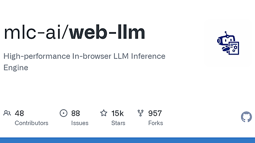 GitHub - mlc-ai/web-llm: High-performance In-browser LLM Inference Engine