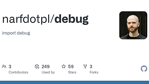 GitHub - narfdotpl/debug: import debug