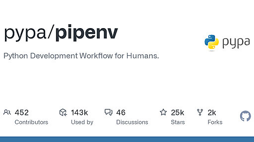 GitHub - pypa/pipenv: Python Development Workflow for Humans.