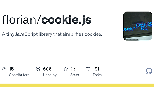 GitHub - florian/cookie.js: A tiny JavaScript library that simplifies cookies.