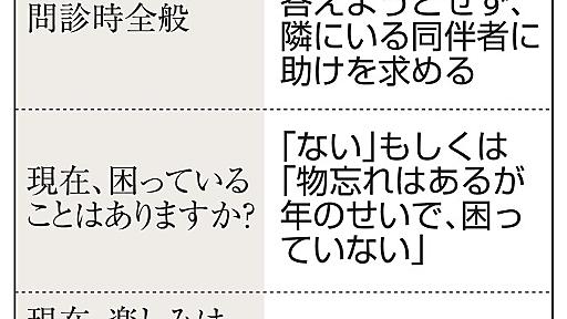 認知症疑い、容易な検出手法開発　慶応大、三つの質問で（共同通信） - Yahoo!ニュース