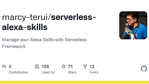 GitHub - marcy-terui/serverless-alexa-skills: Manage your Alexa Skills with Serverless Framework