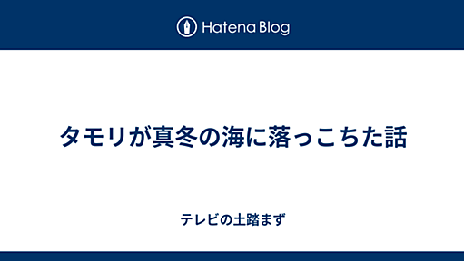 タモリが真冬の海に落っこちた話 - テレビの土踏まず