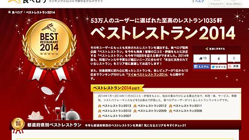 食べログ、2014年のベストレストラン発表　香川のトップ10はすべて「うどん」 - はてなニュース