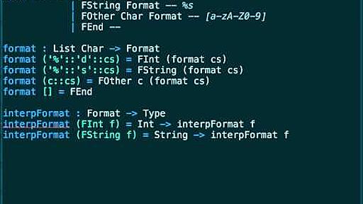 Idris: Type safe printf