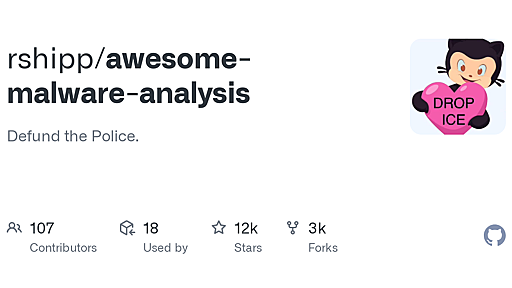 GitHub - rshipp/awesome-malware-analysis: Defund the Police.