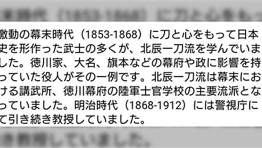 ドイツの北辰一刀流大塚先生のWEBサイトについて