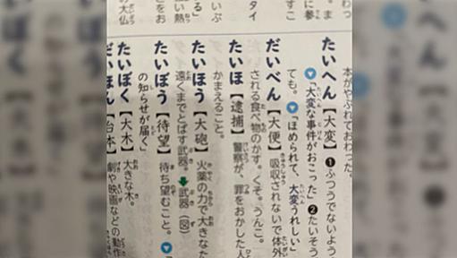 小学生向けの国語辞典に載っている『逮捕』の定義が完全に間違っているので抗議しておきます→子どもにどう説明するかを巡り弁護士も登場し大きな議論に