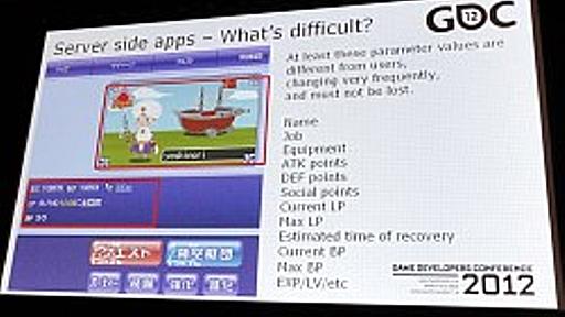 ［GDC 2012］Mobageのサービスを支えるデータベースシステムについて，ディー・エヌ・エー松信氏が解説