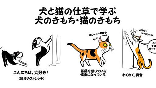 なるほどこれはわかりやすい。犬と猫の仕草から学ぶ、図解：犬のきもち・猫のきもち」｜カラパイア