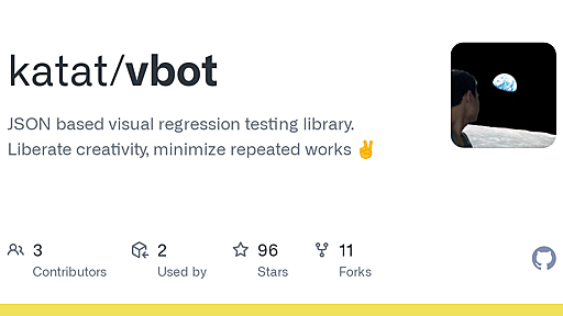 GitHub - katat/vbot: JSON based visual regression testing library. Liberate creativity, minimize repeated works :v: