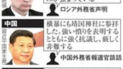 「米の失望」首相の誤算　靖国参拝、国際社会で孤立感：朝日新聞デジタル