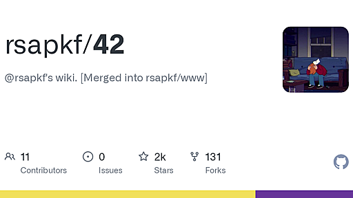 GitHub - rsapkf/42: @rsapkf's wiki. [Merged into rsapkf/www]
