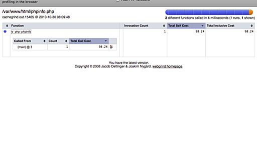 xdebugとwebgrindを用いたphpのプロファイリング - お笑い好きのITエンジニアブログ