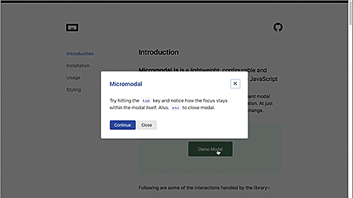 Web制作者は要チェック！モーダルダイアログをアクセシブルに実装する超軽量スクリプト -Micromodal.js